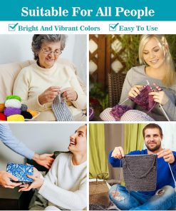 Alternative view of 15x20g Acrylic Yarn for Crocheting - Soft Knitting Yarn for Crafts Multicolor Skeins for Crocheting DIY Bulk for Handicraft Knitting Scarves Ideal Gift for Beginners Adults